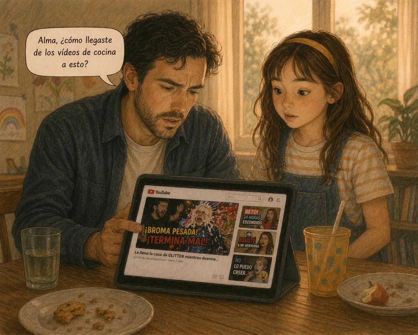 Marcos y Alma con la tablet: '¿Cómo llegaste de los vídeos de cocina a esto?'