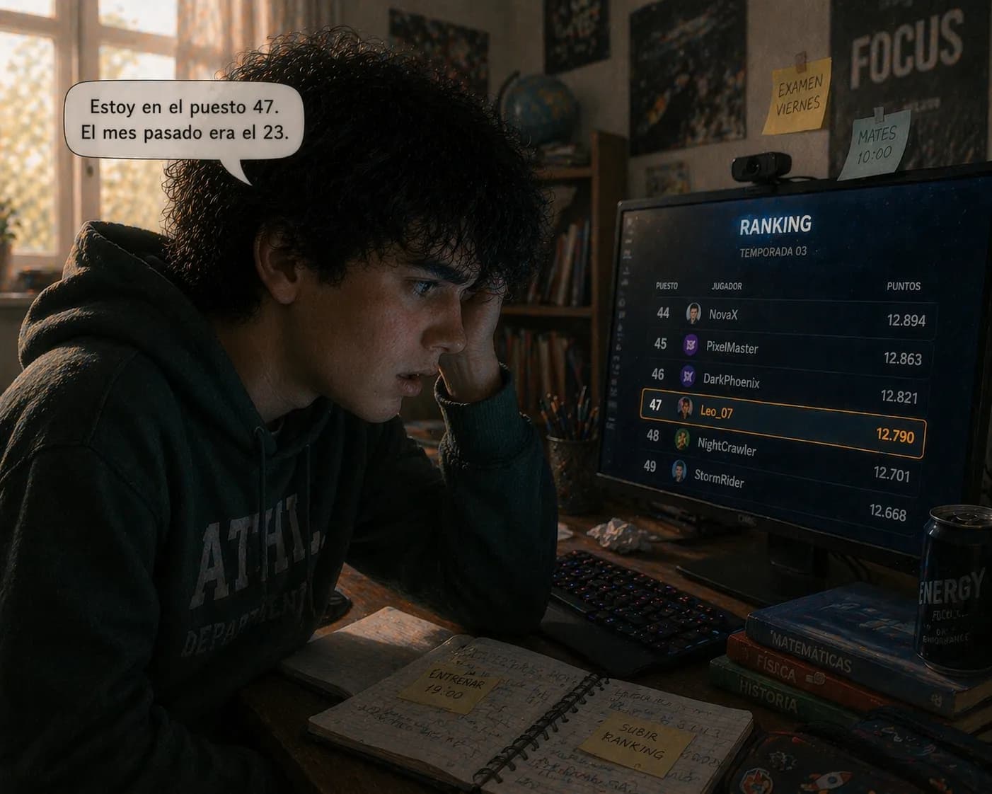 Leo mirando su posición en el ranking: 'Estoy en el puesto 47. El mes pasado era el 23.'
