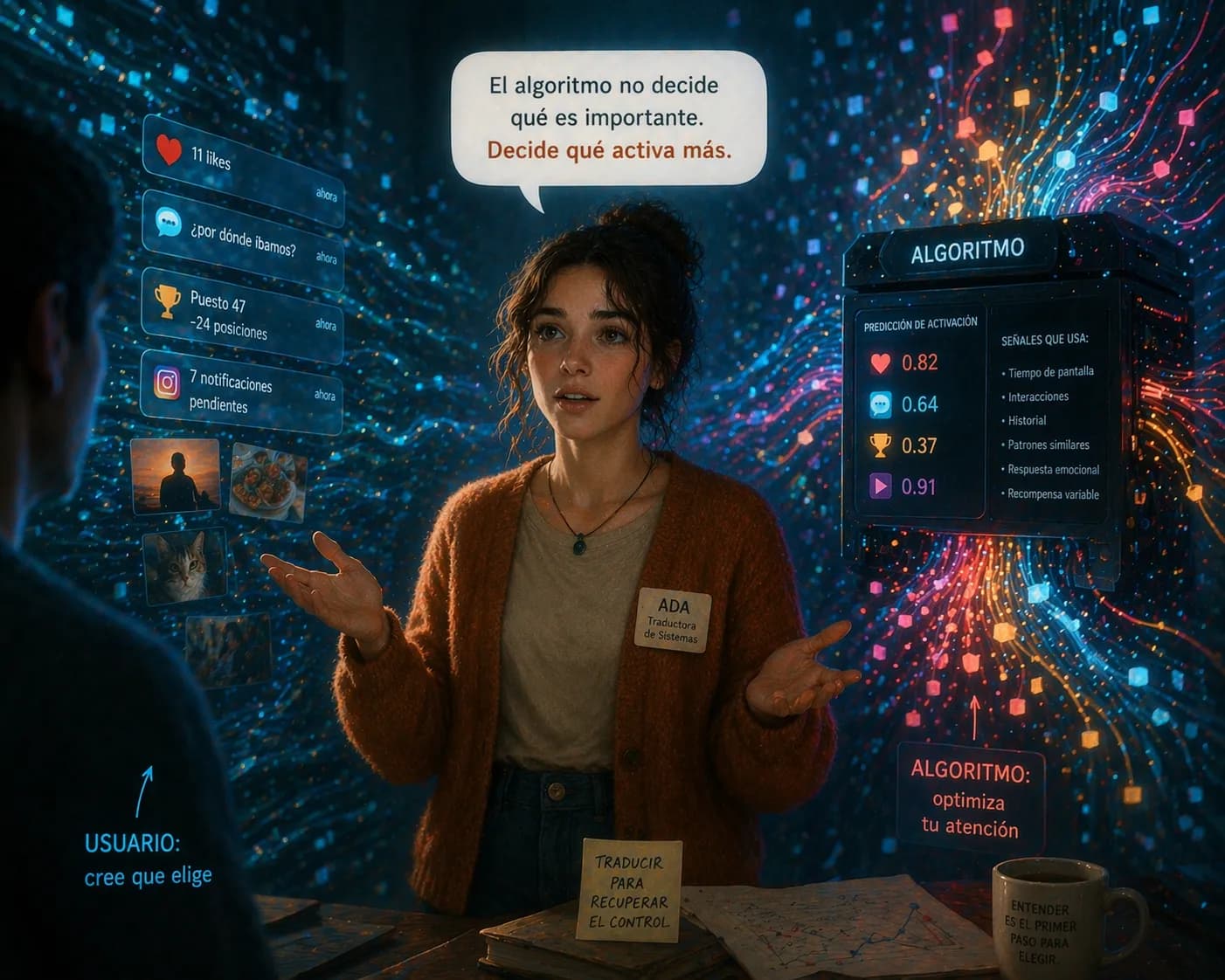 Ada explica el algoritmo: 'El algoritmo no decide qué es importante. Decide qué activa más.'