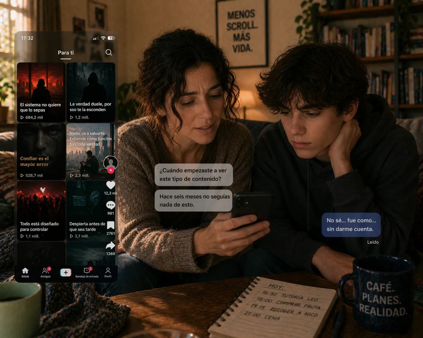 Inés y Leo descubren cómo cambió el feed: '¿Cuándo empezaste a ver este tipo de contenido?'