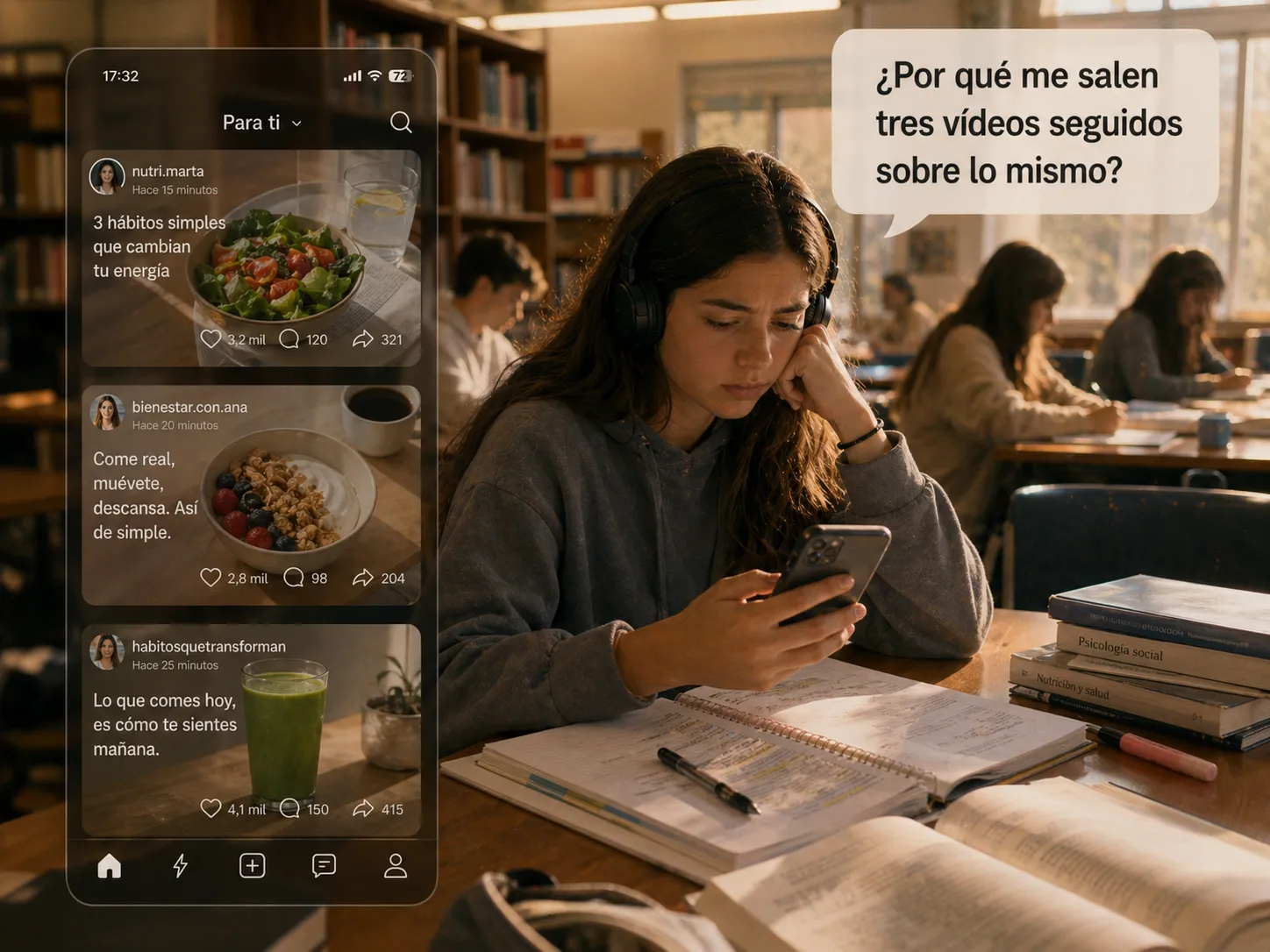 Vera (14 años) — El primer vídeo sobre dietas fue casualidad. El segundo fue suerte. El tercero me hizo pensar.