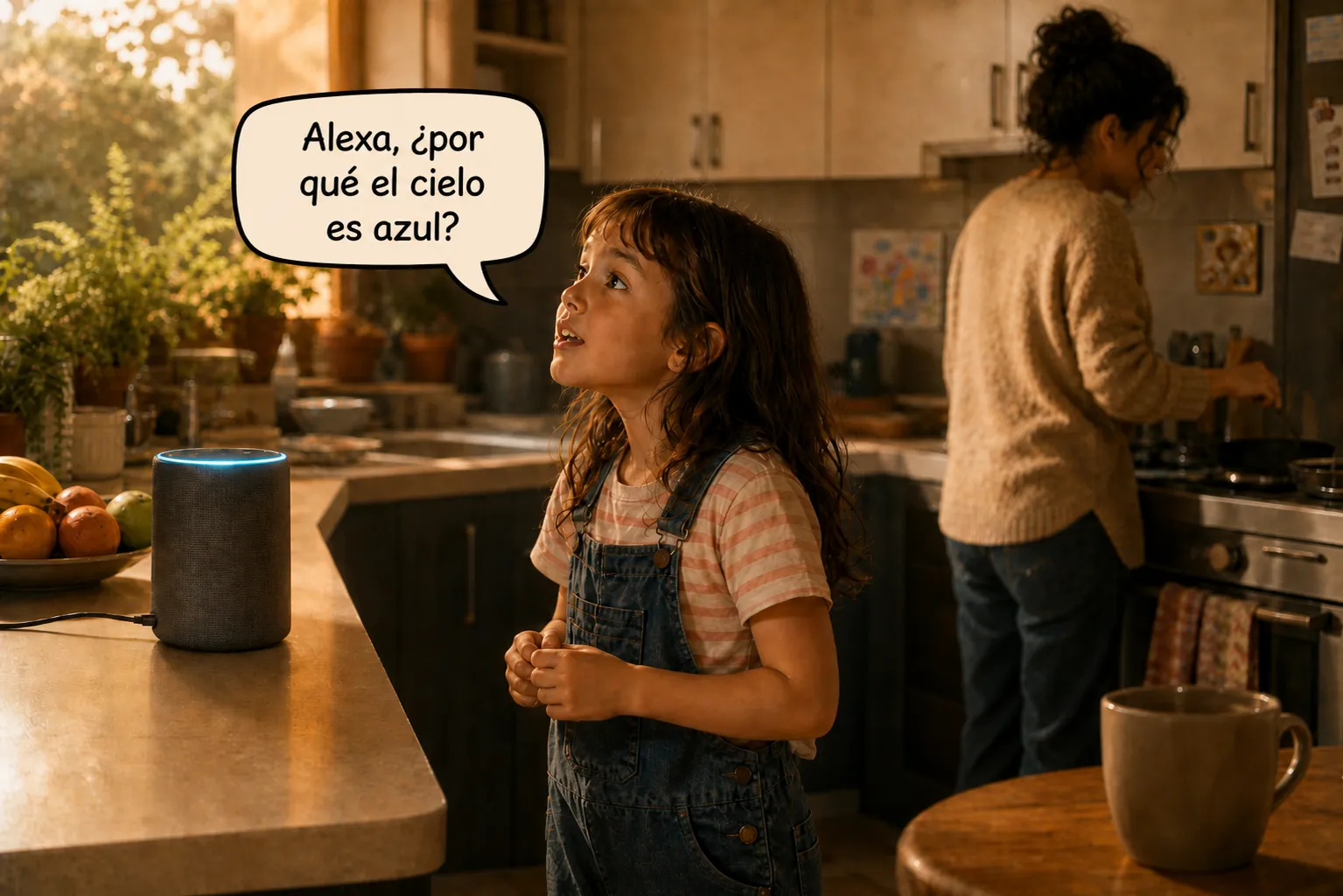 Alma (7 años) — Alexa sabe todo. Si no sé algo, le pregunto a ella.