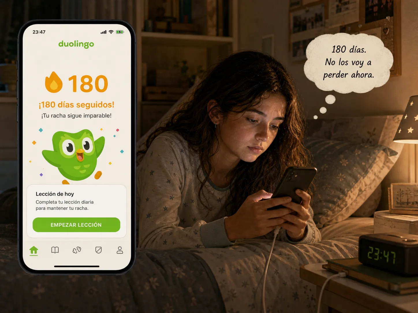 Vera (12 años) — Llevo 180 días de racha en inglés. Pero en clase no entiendo casi nada cuando hablan rápido.